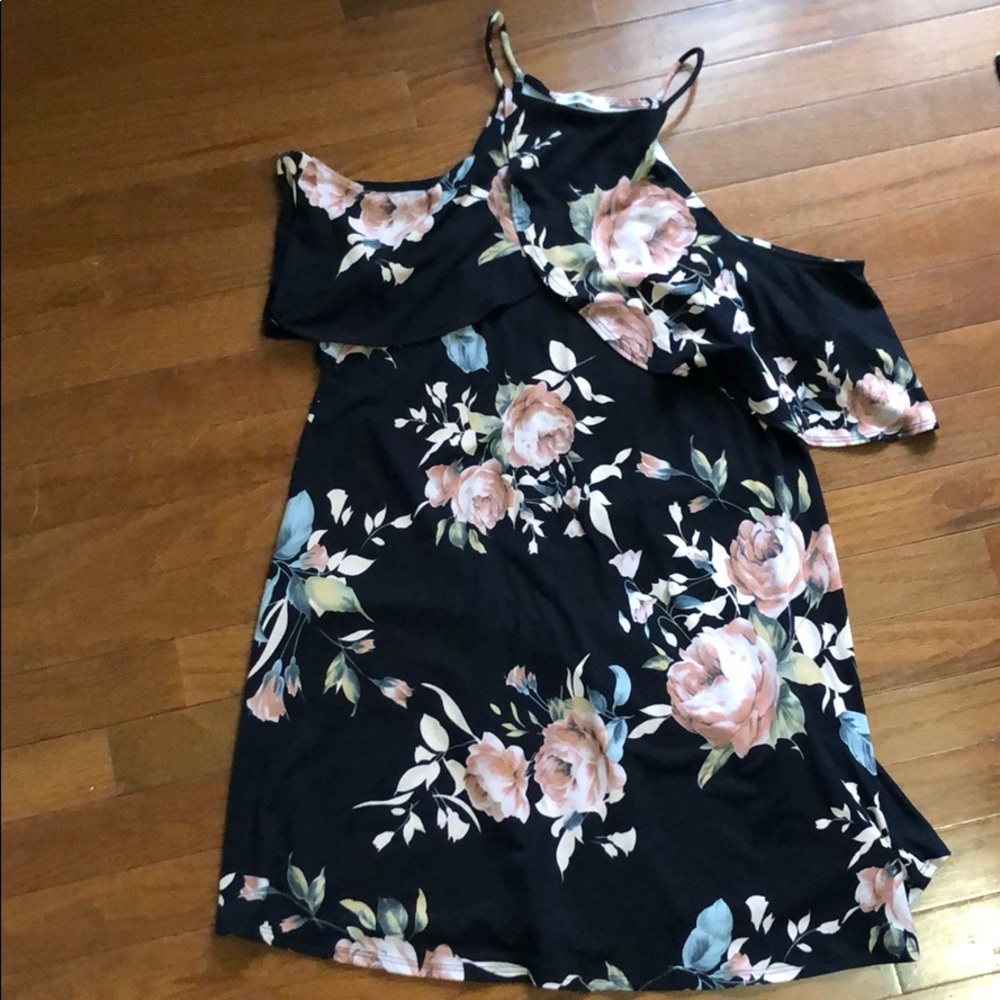 Black floral dress